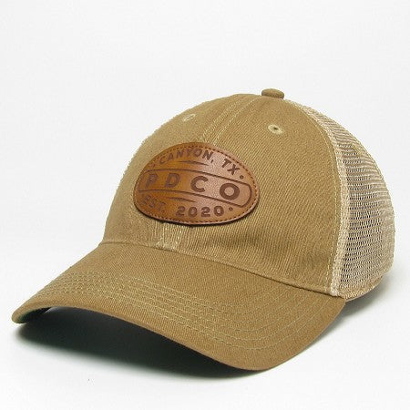 PDCO Leather Patch Trucker